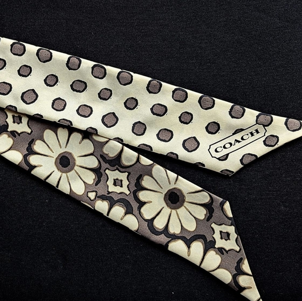 Coach 100% silk scarf